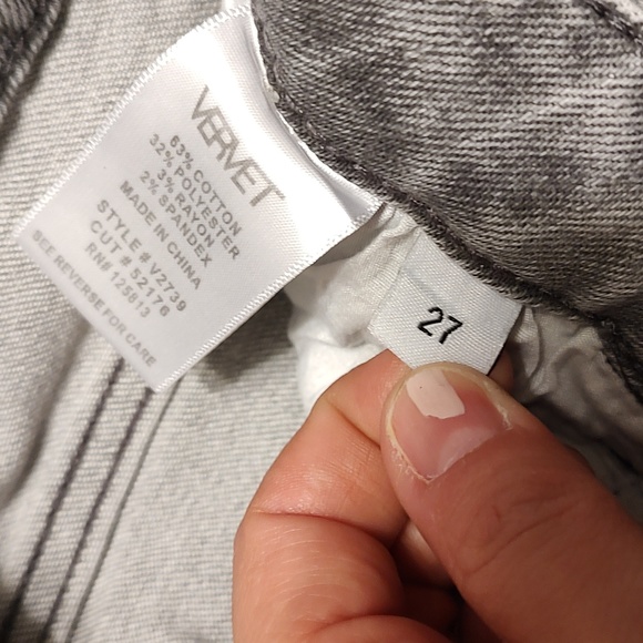 ❤️EUC Vervet Brand Too Good to Me High Rise Cropped Skinny Jeggings, Grey Wash - Picture 9 of 14